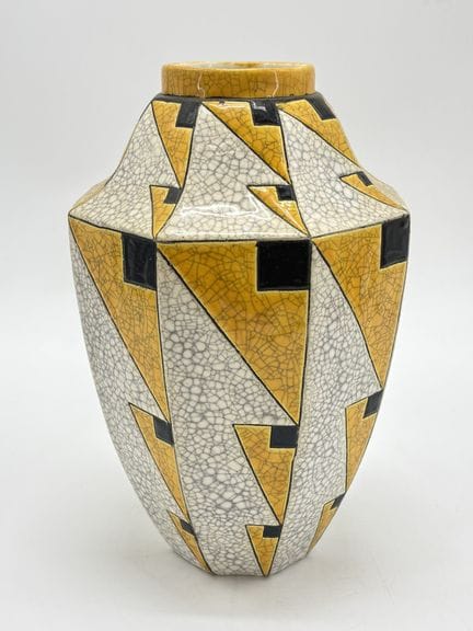 Charles CATTEAU (1880-1966). Jarrón Boch Keramis d