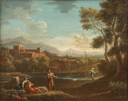 Jan Frans  VAN BLOEMEN (cercle de)
Paysage avec ha