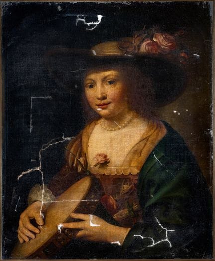 Joueuse de tambourin École flamande, première moit