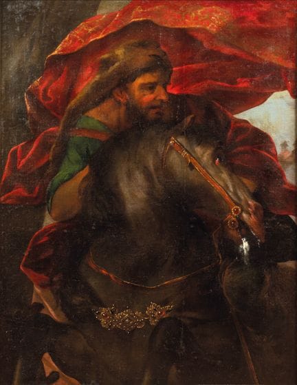 Guerrier à cheval, École française, XVIIe siècle, 
