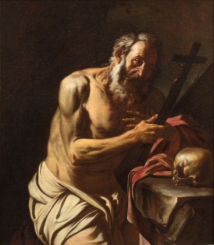 Saint Jérôme, École napolitaine, XVIIe siècle, hui