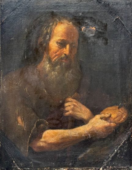 Portrait d'un mendiant École napolitaine, XVIIe si