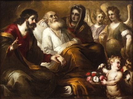 La mort de saint Joseph – École génoise, XVIIe siè
