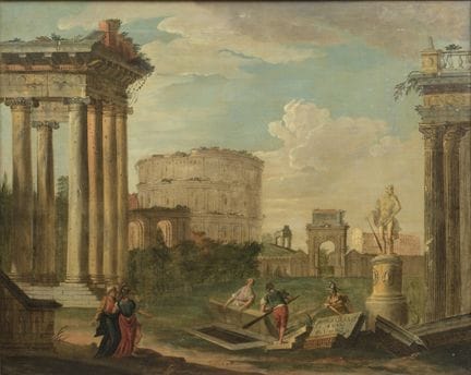 Caprice architectural avec des monuments de la Rom