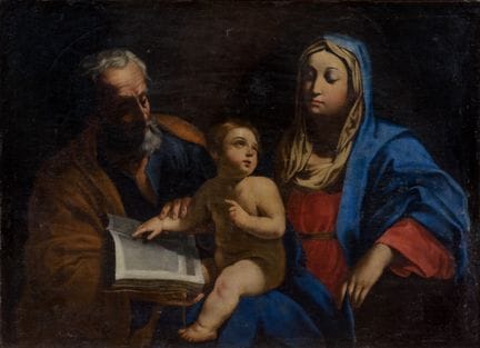 La Sainte Famille, école de Bologne, XVIIe siècle 