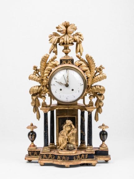 Tischpendeluhr mit Säulenrahmen, Österreich, Wien,