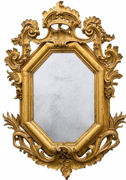 Miroir d'Italie centrale ; première moitié du XVII