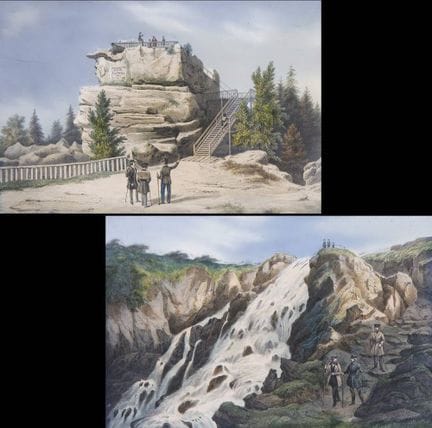 2 chromolithographs, ‘The Giant Mountains’‘The Gro