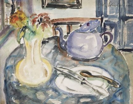 Schwimmer, Max « Table dressée dans un intérieur »