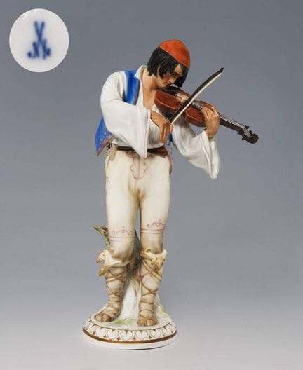 Meissen, figurine Art nouveau « Sinto jouant du vi