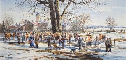 Fritzsching, Alfred « Marché aux bestiaux au début