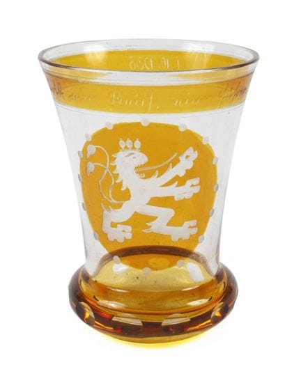 Verre des Sudètes
portant l'inscription « Ein Volk