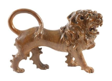 Val Gardena Lion
19th century, unmarked, wood-carv