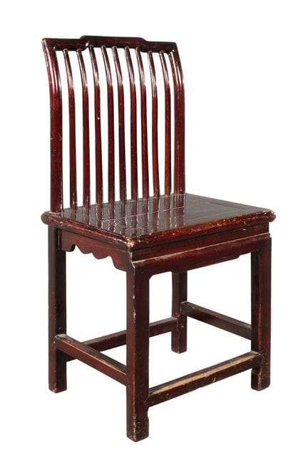 China chair 
c. 1900, unmarked, hardwood with a re