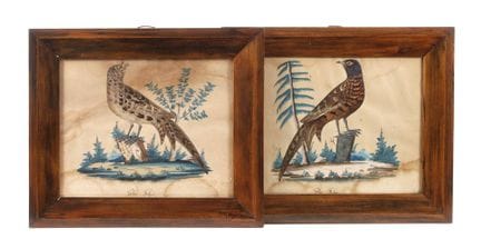 Deux représentations en plumes
XIXe siècle, non si