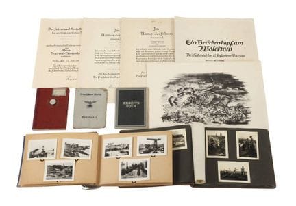Albums de service, certificats et documents de la 