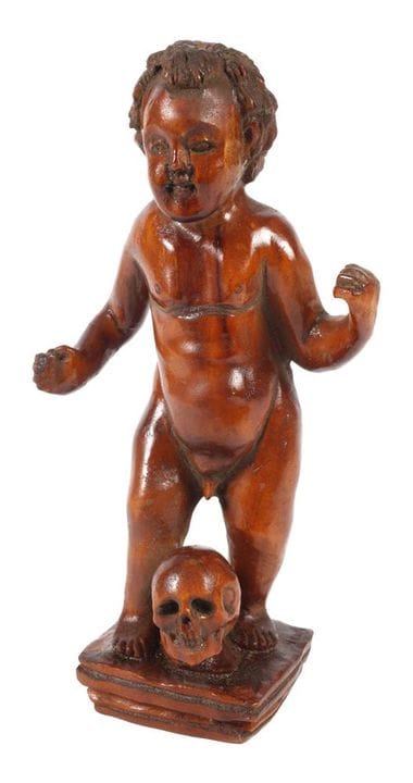 Carved Memento Mori
20th century, hardwood carving