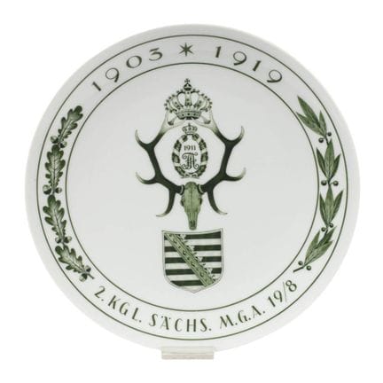 Assiette de régiment de Meissen, section des mitra