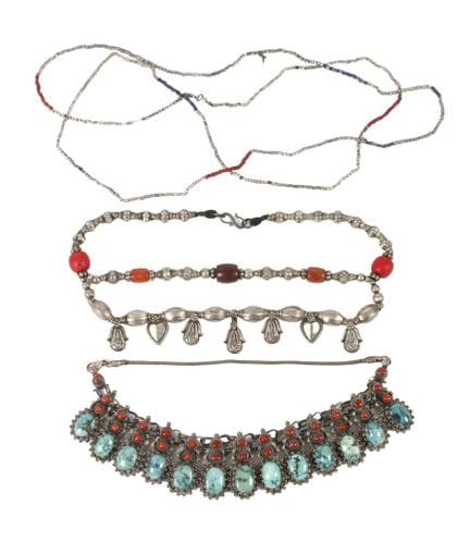 Assortment of folk jewellery in silver
probably Ti
