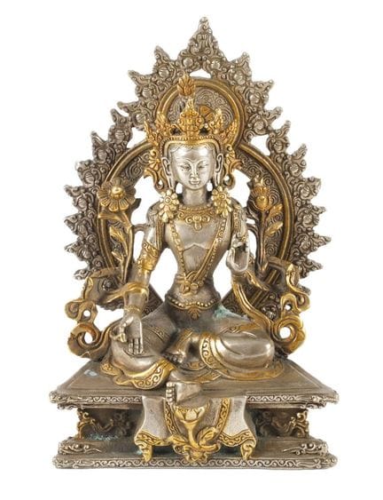 Green Tara
Tibet, 20th century, stamped on the und
