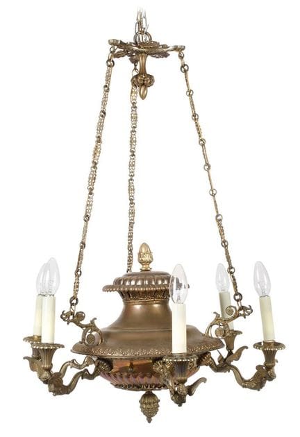 Historicist ceiling chandelier
Late 19th century, 