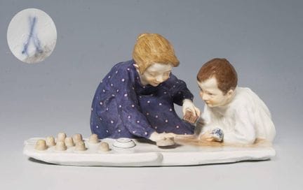 Meissen, groupe de figurines Art nouveau « Enfants