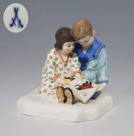 Meissen, groupe de figurines Art nouveau « Enfants