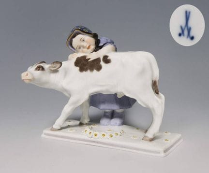 Meissen, figurine Art nouveau « Jeune fille avec u