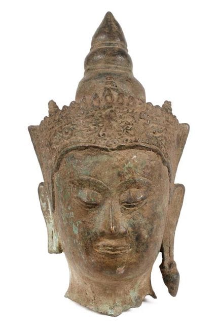 Head of the Buddha
20th century, unmarked, cast br