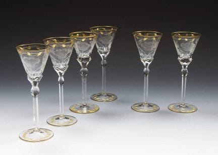 6 petits verres à calice, Ludwig Moser &amp; Söhne