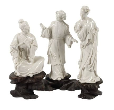 Three Blanc de Chine figurines
First half of the 2