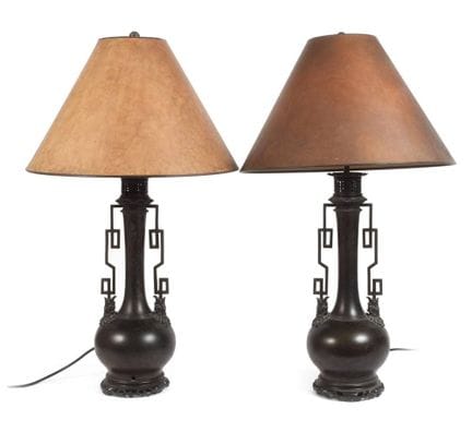 Pair of salon lamps
Mid-20th century, unmarked, Va