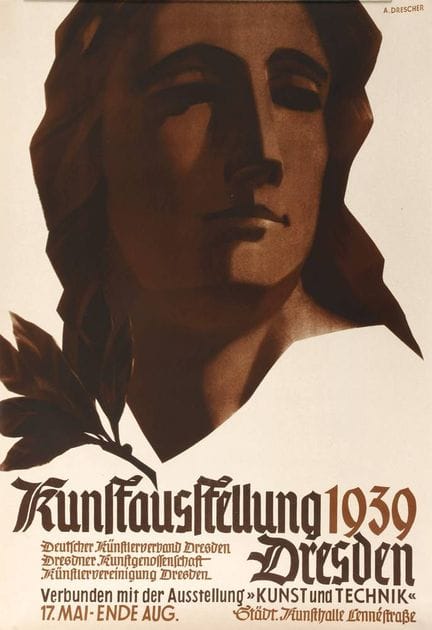 Exhibition poster, Dresden 1939
Dated and signed A