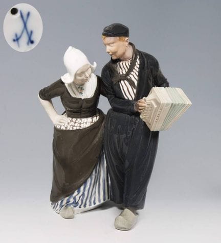 Meissen, groupe de figurines Art nouveau « Paysans