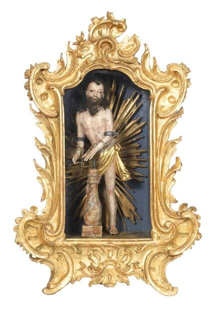 Vitrine de table représentant l'Homme de douleur
A