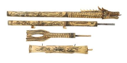 Blowpipe with quiver
probably 19th century, bone c