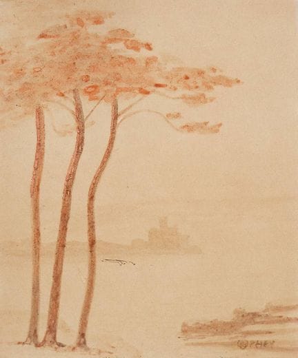 Ophey, Walter “Trees on the Southern Bank”1882 Eup
