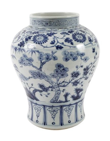 Large baluster vase
circa 1900, unmarked, inscribe