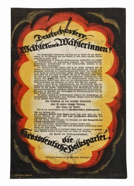 Affiche du Parti populaire grand-allemand
Milieu d