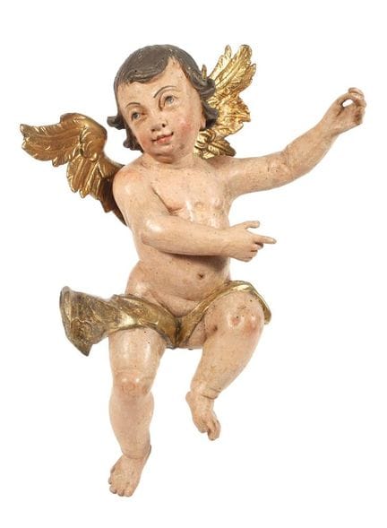 Putto en plein vol
XVIIIe siècle, bois de feuillag