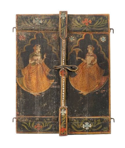 Pair of shutters
India, 19th century, softwood wit