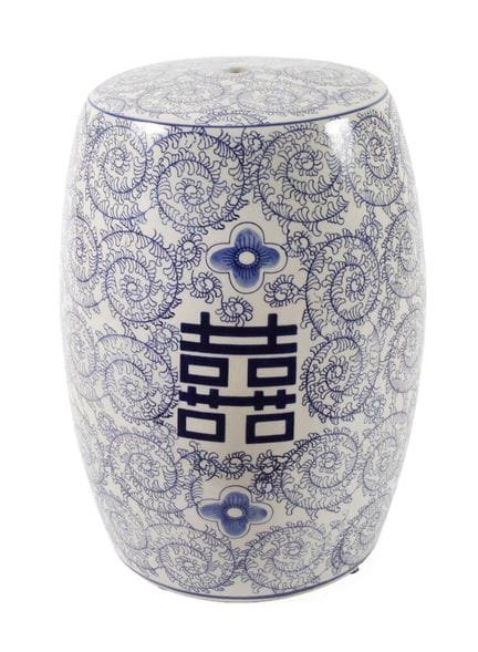 Drum-shaped stool
20th century, unmarked, porcelai