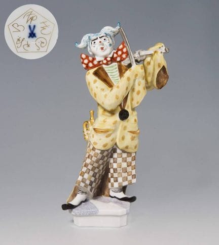 Meissen, « Clown au violon » avec marque spéciale
