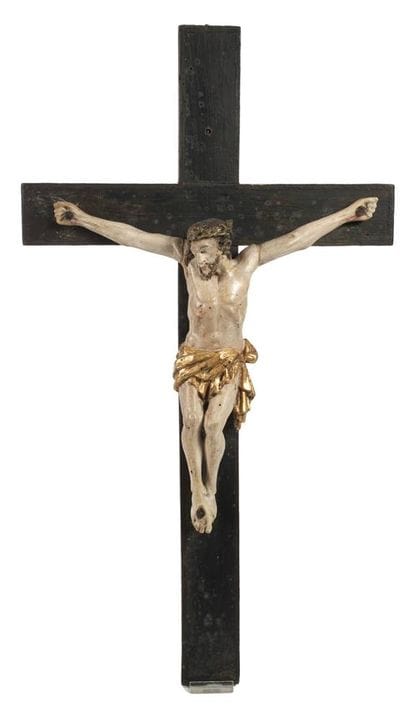 Crucifix
XVIIIe siècle, bois feuillu et résineux, 