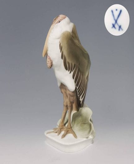 Meissen, figurine d'animal Art nouveau « Marabout 