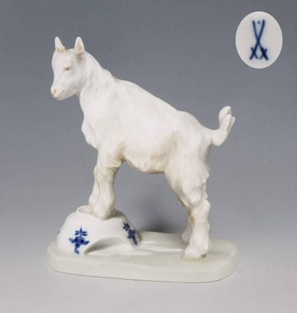 Meissen, figurine animalière Art nouveau « Bouc su