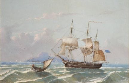 Peintre marin du XXe siècle « Voilier en mer »

Po