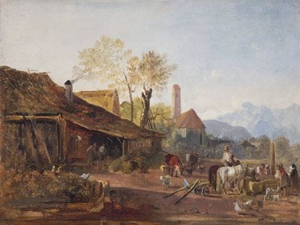 Bürkel, Heinrich – Succession « Ferme animée avec 
