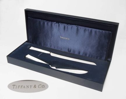 Couteau à gâteau et pelle à gâteau dans un étui, T