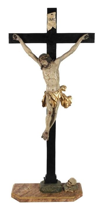 Grand crucifix sur socle
probablement du XVIIe siè